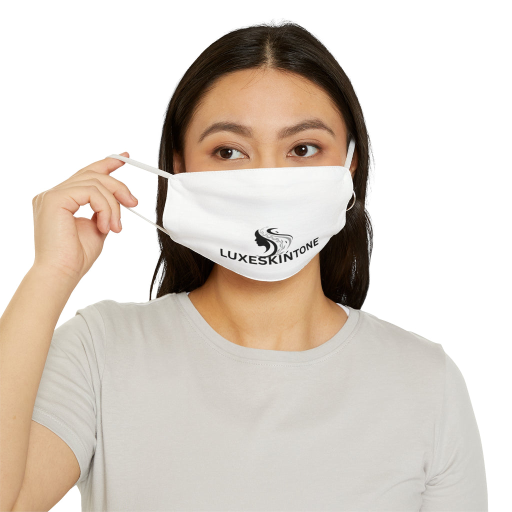 LuxeskinTone Branded Polyester Face Mask — Adjustable Snug-Fit Reusable Mask