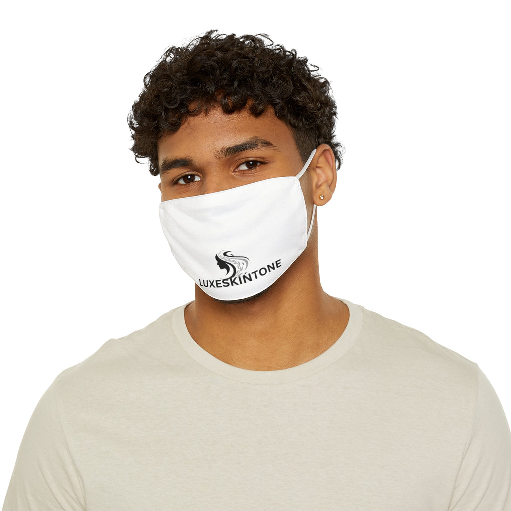 LuxeskinTone Branded Polyester Face Mask — Adjustable Snug-Fit Reusable Mask