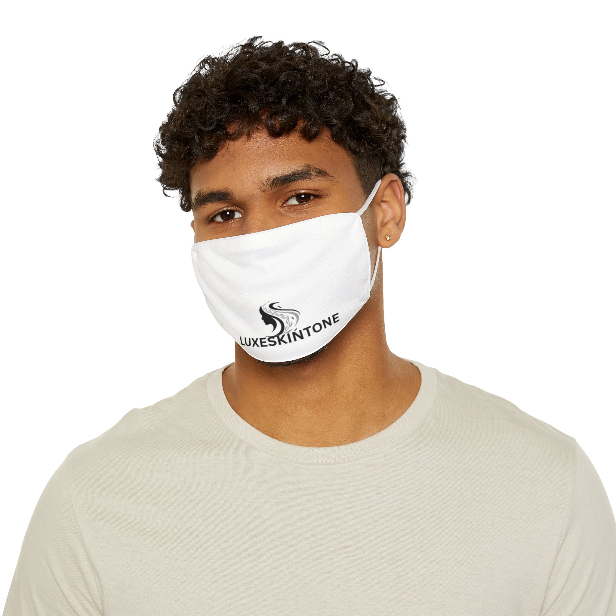 LuxeskinTone Branded Polyester Face Mask — Adjustable Snug-Fit Reusable Mask