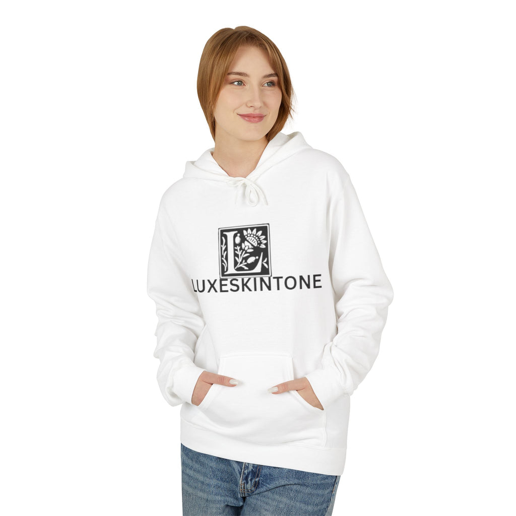 LuxeskinTone Logo Hoodie — Minimal Monogram Streetwear Pullover