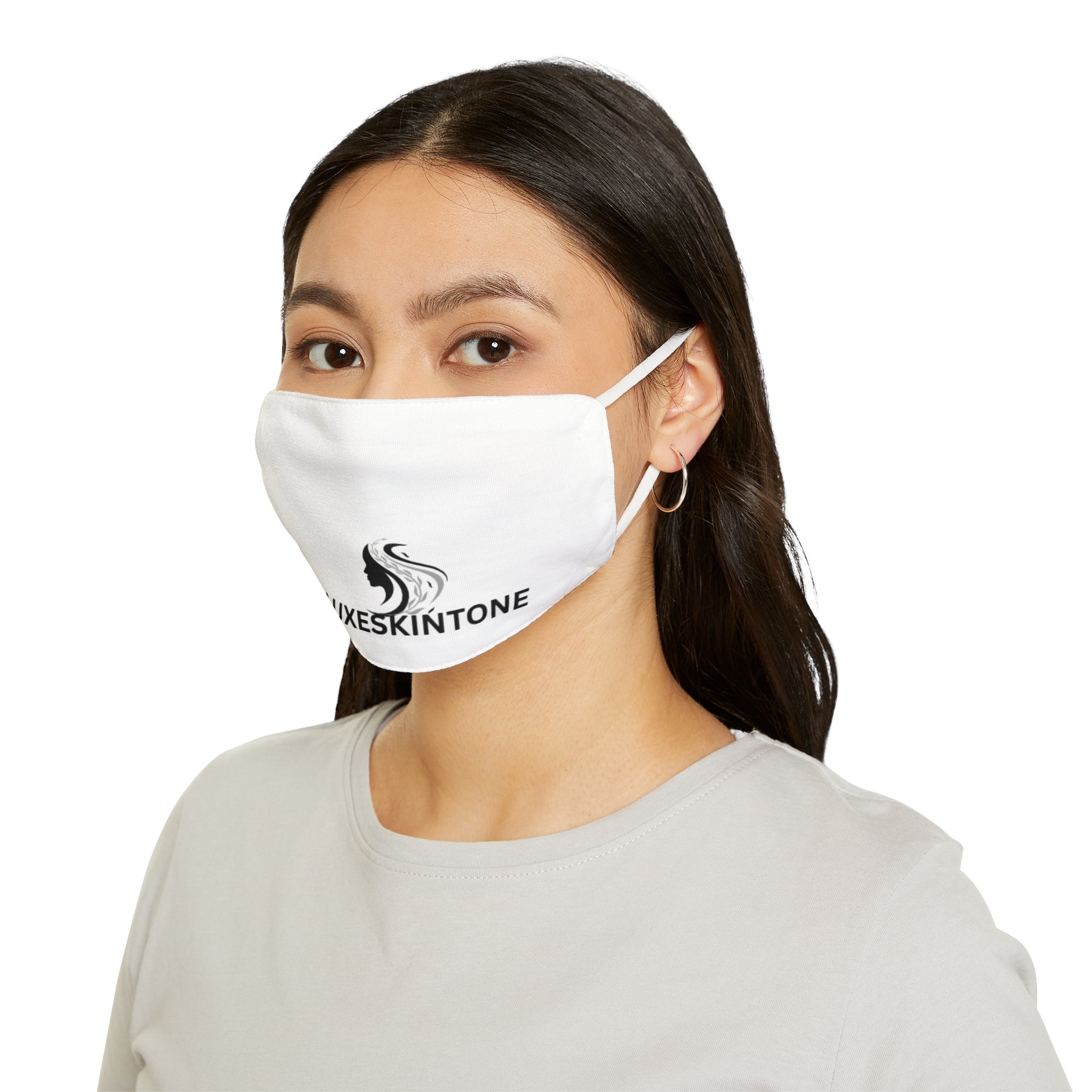 LuxeskinTone Branded Polyester Face Mask — Adjustable Snug-Fit Reusable Mask