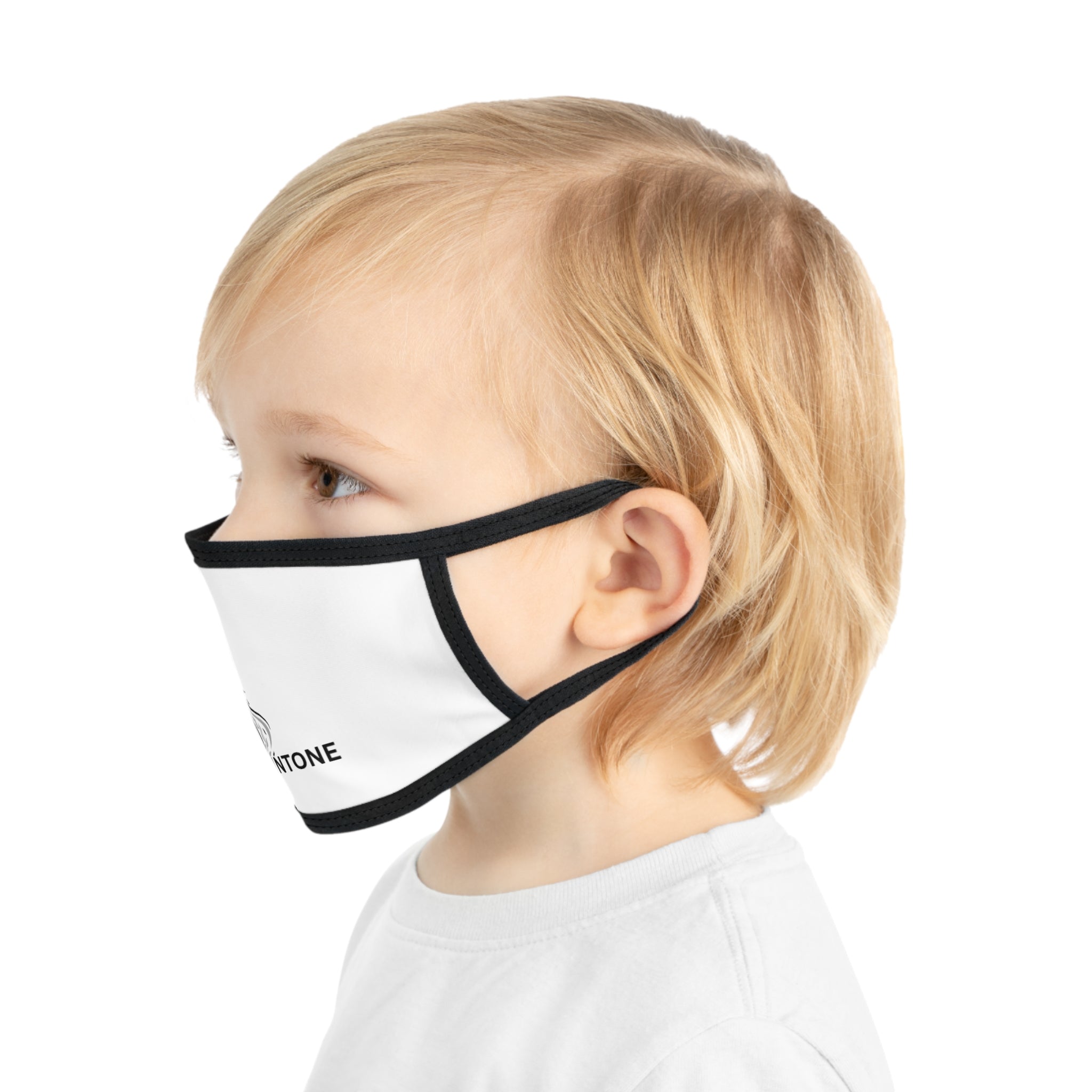 Kids Face Mask — White Reusable Mask with LuxeSkintone Logo | Comfortable Everyday Protection for School & Travel