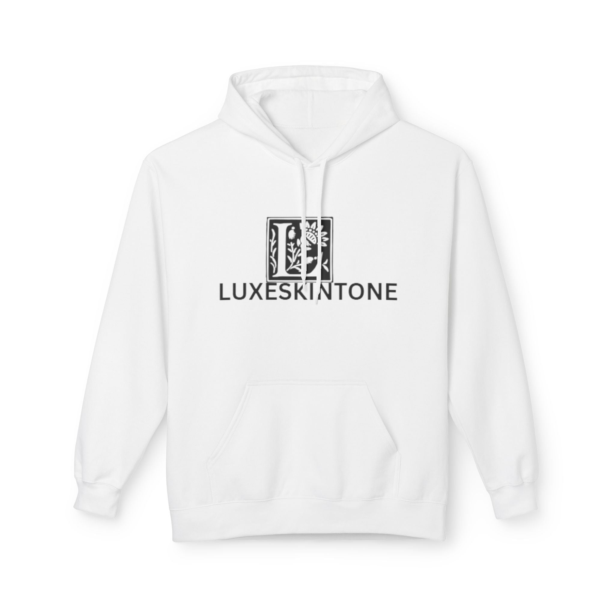 LuxeskinTone Logo Hoodie — Minimal Monogram Streetwear Pullover