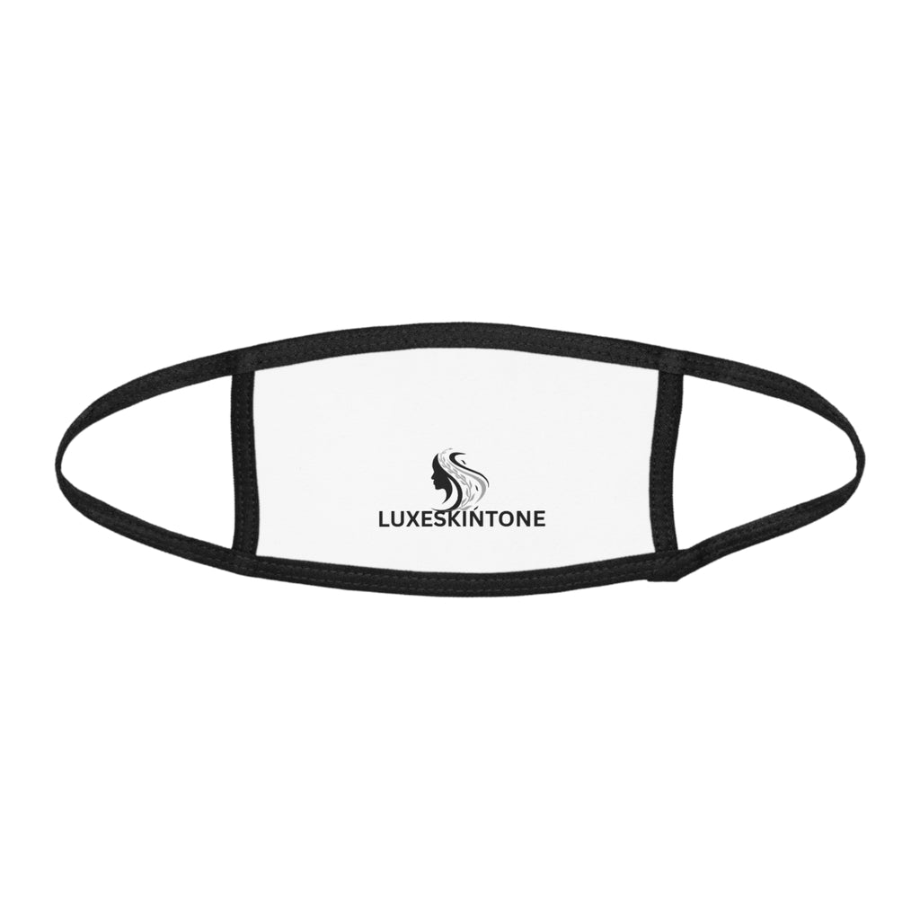 Kids Face Mask — White Reusable Mask with LuxeSkintone Logo | Comfortable Everyday Protection for School & Travel