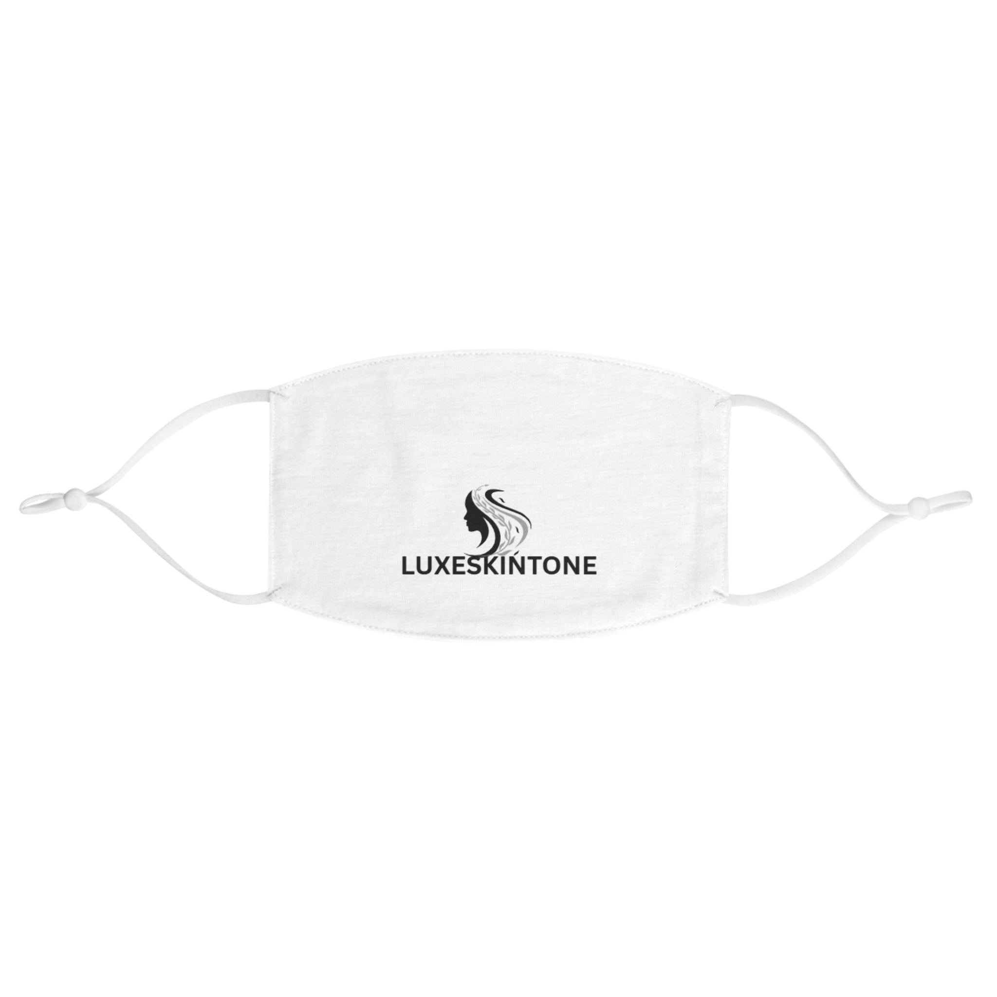 LuxeskinTone Branded Fabric Face Mask — Reusable Adjustable Logo Mask