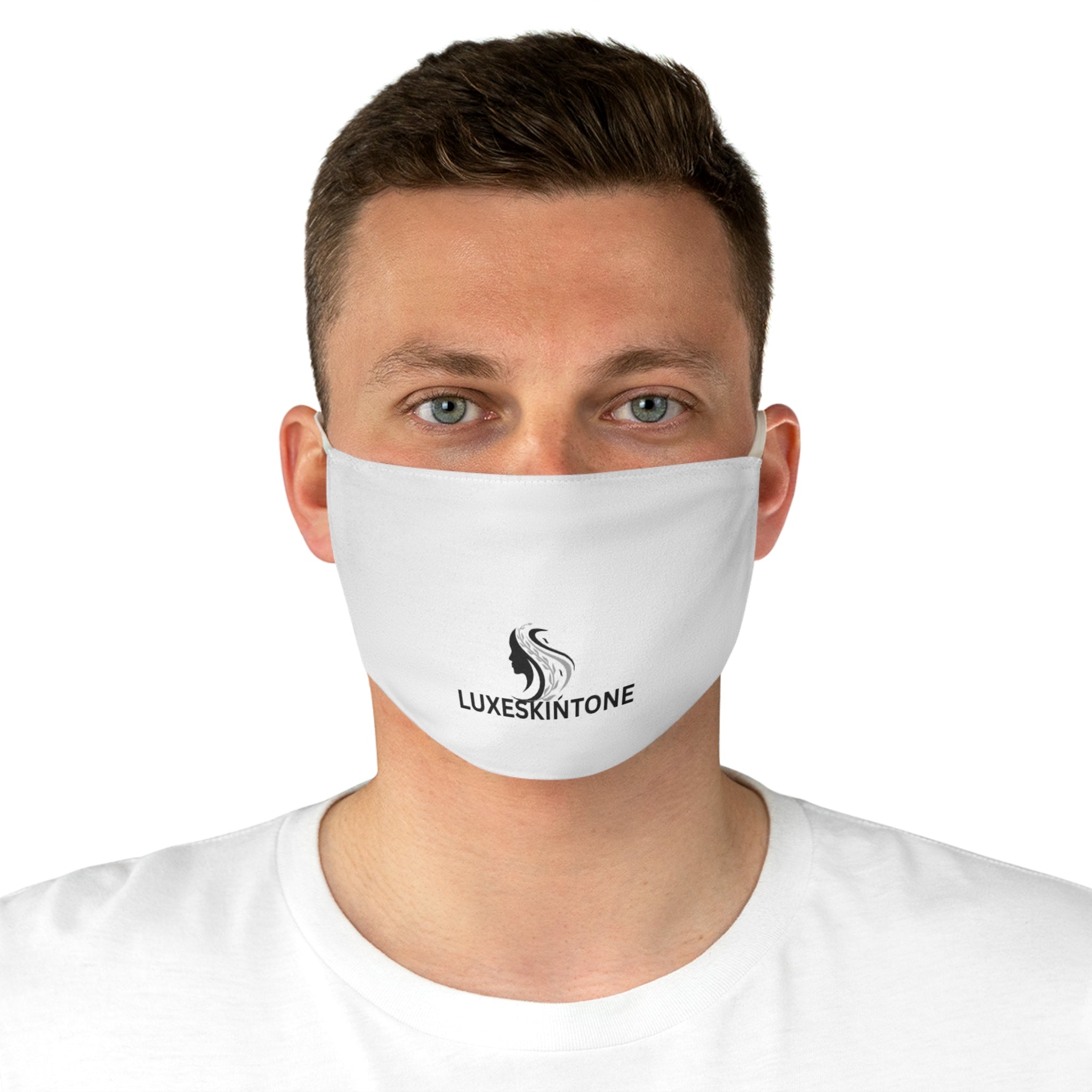LuxeskinTone Branded Fabric Face Mask — Reusable Adjustable Logo Mask