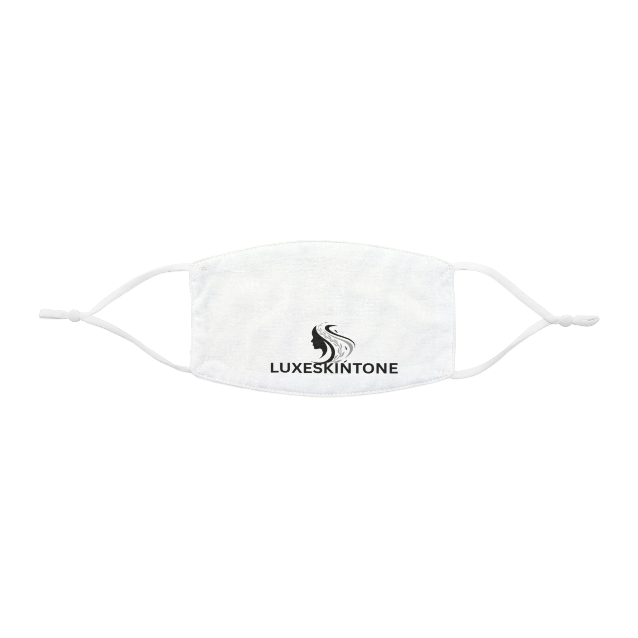 LuxeskinTone Branded Polyester Face Mask — Adjustable Snug-Fit Reusable Mask