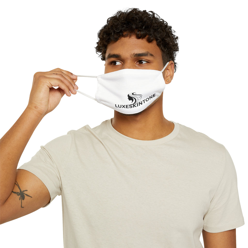 LuxeskinTone Branded Polyester Face Mask — Adjustable Snug-Fit Reusable Mask